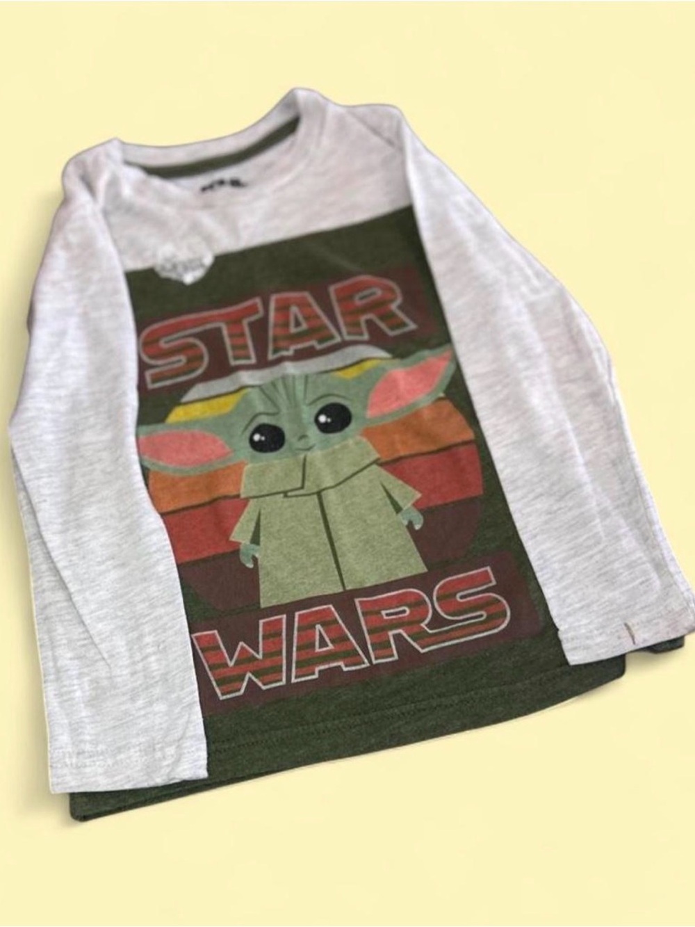 Star Wars Kids Long Sleeve Shirt — Green, White, Pink, Orange, Yellow, Black